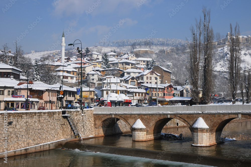 General view of Sarajevo in the winter