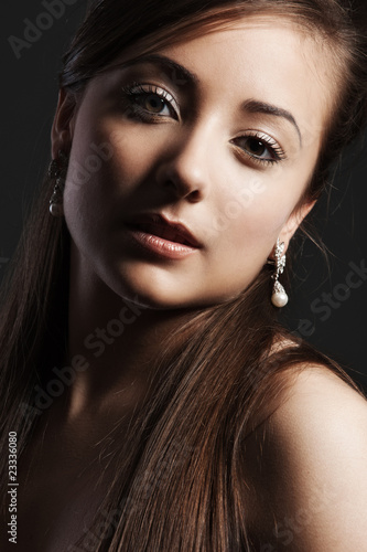 beautiful young woman with long hair © ArtFamily