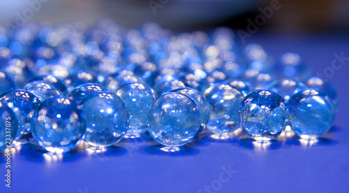 Blue Reflections of Marbles