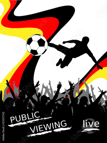 Fußball - Public Viewing - Plakat Liveübertragung