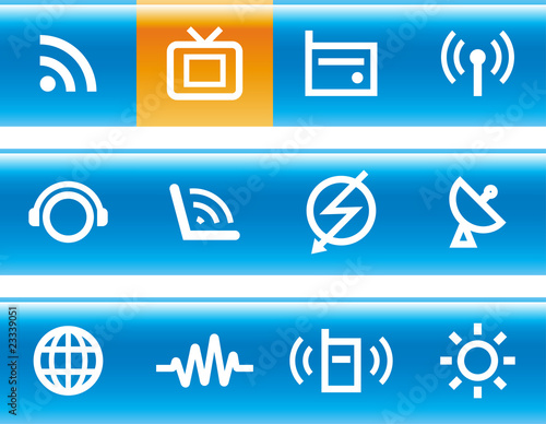Media & Communications  - Vector Icons Set