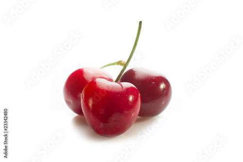 cherries on white - ciliege su bianco