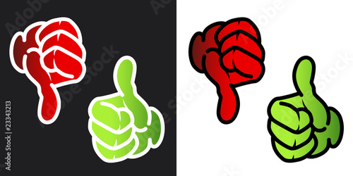thumbs up & down