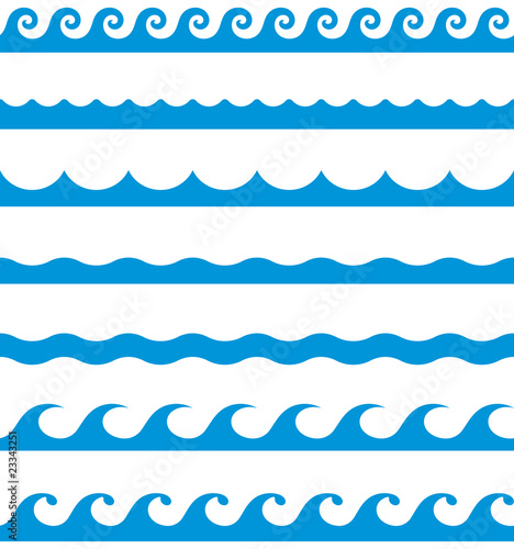 Seamless wave patterns (Vector) © Mr_Vector