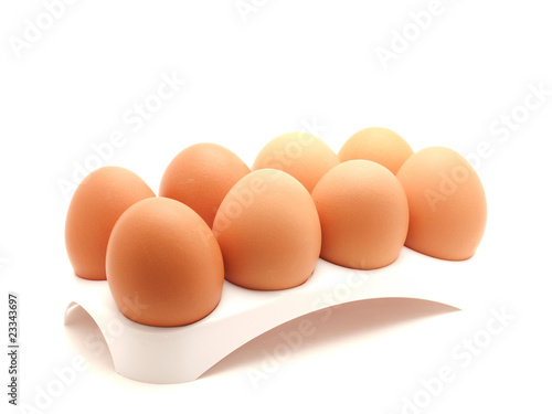 Eggs on a support