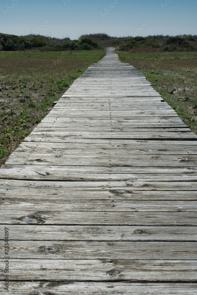 Old boardwalk to the beach