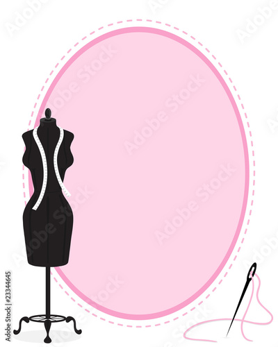 Clothes Mannequin blank sign with stitch detail