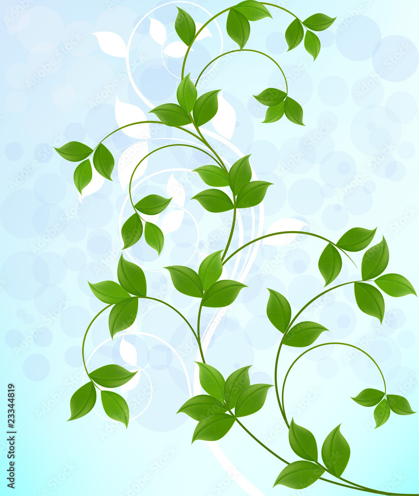Abstract floral ecology background vector