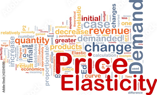 Price elasticity background concept photo