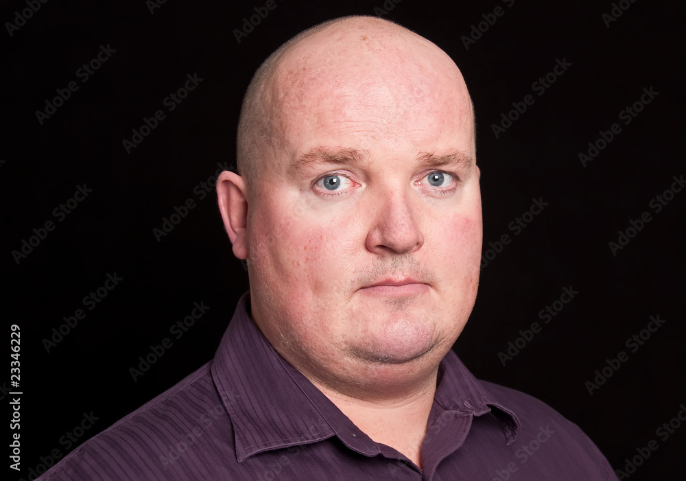 close up picture portrait of an overweight male close up picture portrait of an overweight male