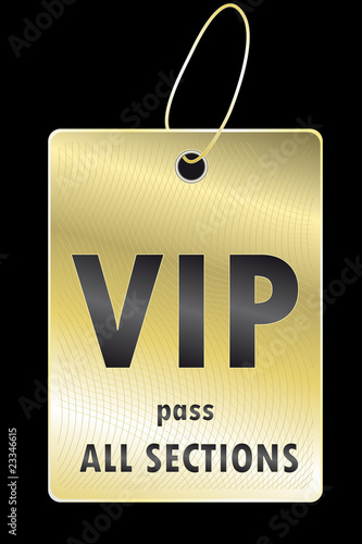 Golden VIP pass for all sections
