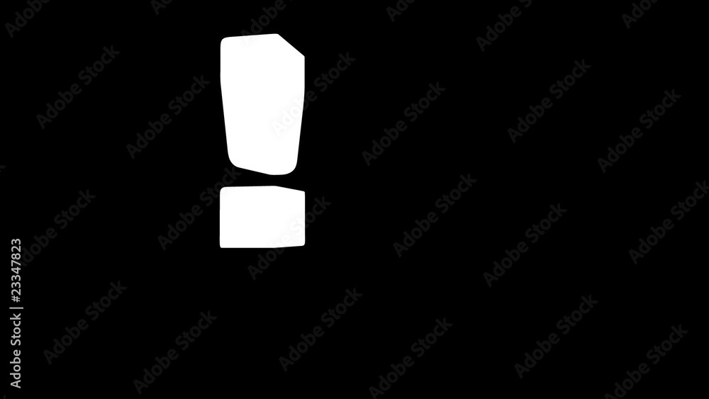 3D Animataion exclamation symbol. 3D Animataion exclamation symbol.