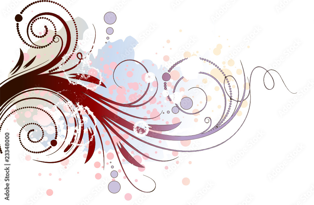 Floral abstract illustration in pastels colours Floral abstract illustration in pastels colours