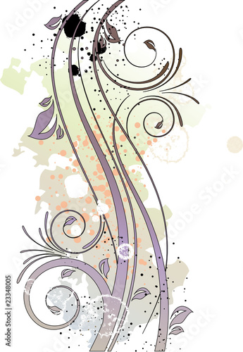 Floral abstract illustration in pastels colours