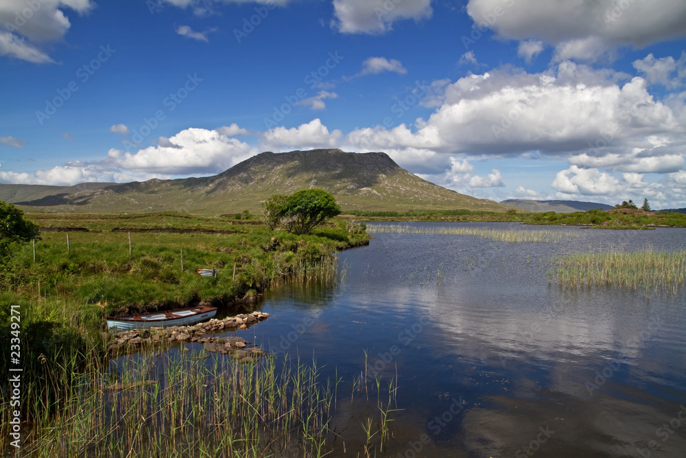 Lake in Connemara Mountains