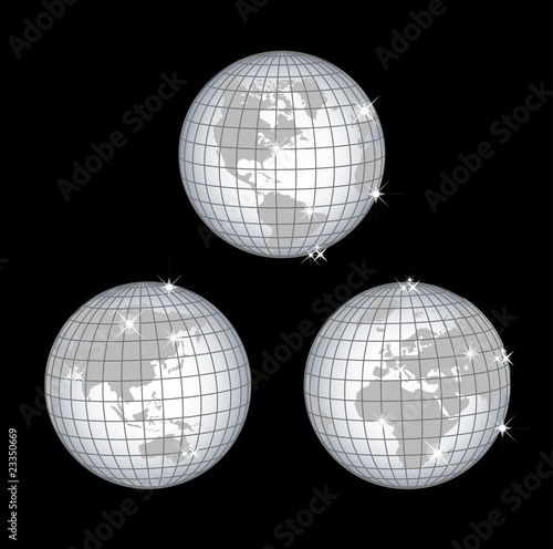Globus Set Kontinente