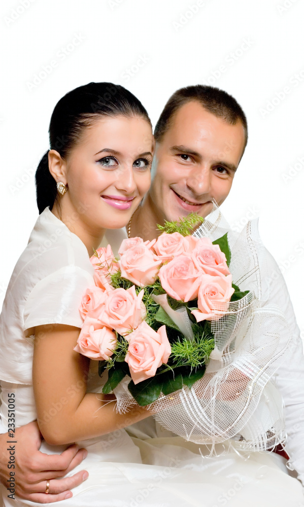 Portrait groom and bride Portrait groom and bride