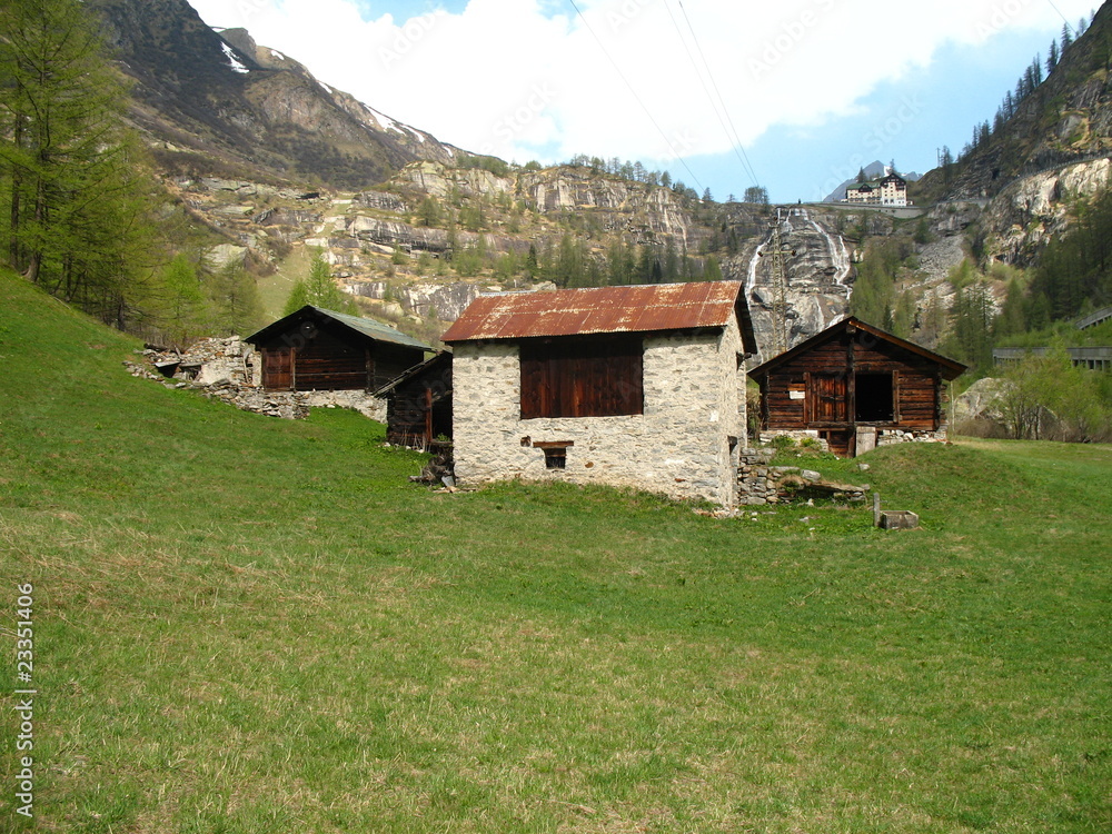 Old barns in Formazza