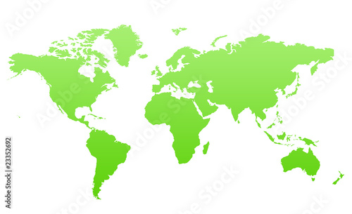 Green map of world