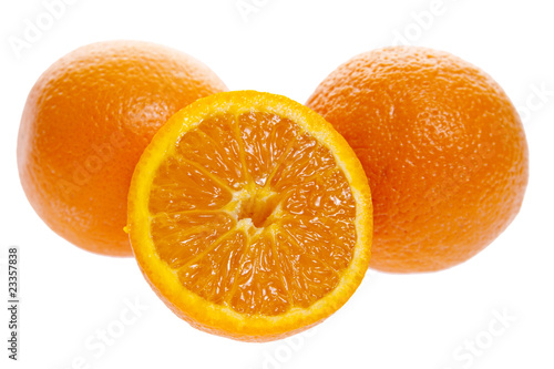 Orange on white background