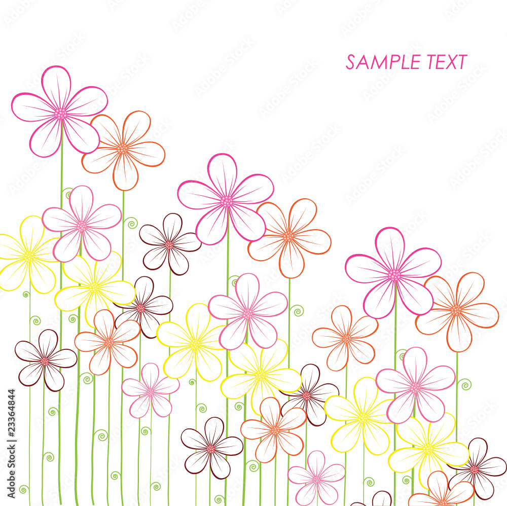 Abstract flowers background with place for your text