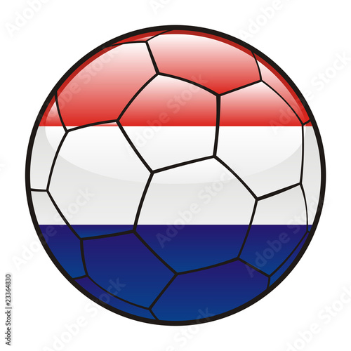 flag of Netherlands on soccer ball - world cup 2010