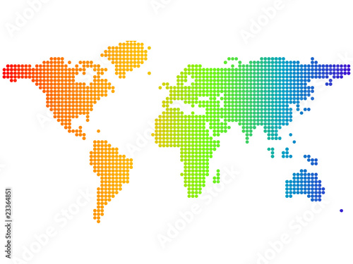 map made of dots