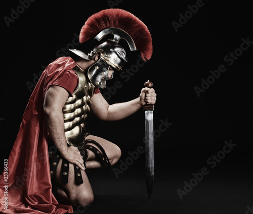 Canvas Print Portrait of a legionary soldier
