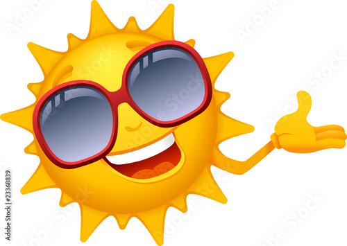Cartoon Sun Characters with cool sunglasses. To see the other vector sun illustrations , please check Sun collection.