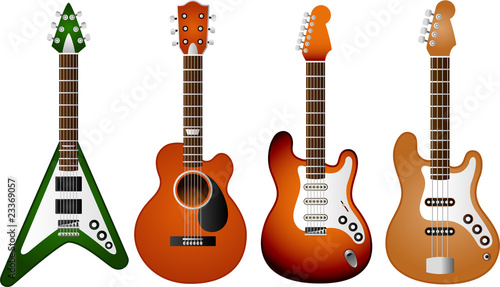 Vector guitar icons. To see the other vector guitar illustrations , please check Guitars collection.