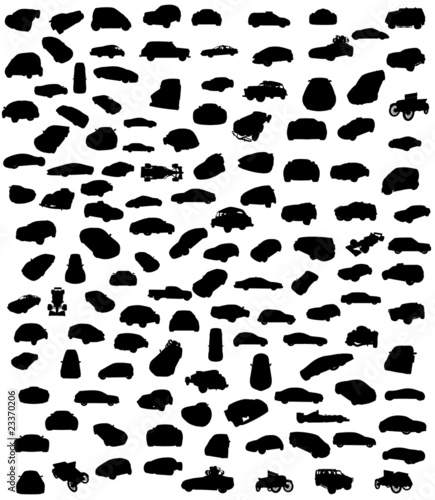 Vector silhouettes of cars