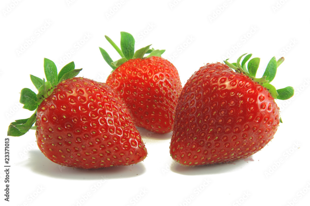 Isolated fruits - Strawberries on white background Isolated fruits - Strawberries on white background