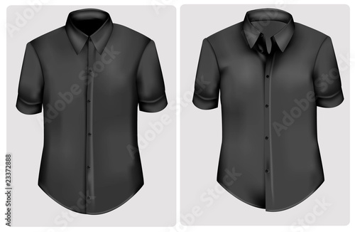 Photo-realistic vector illustration. Black t-shirts.
