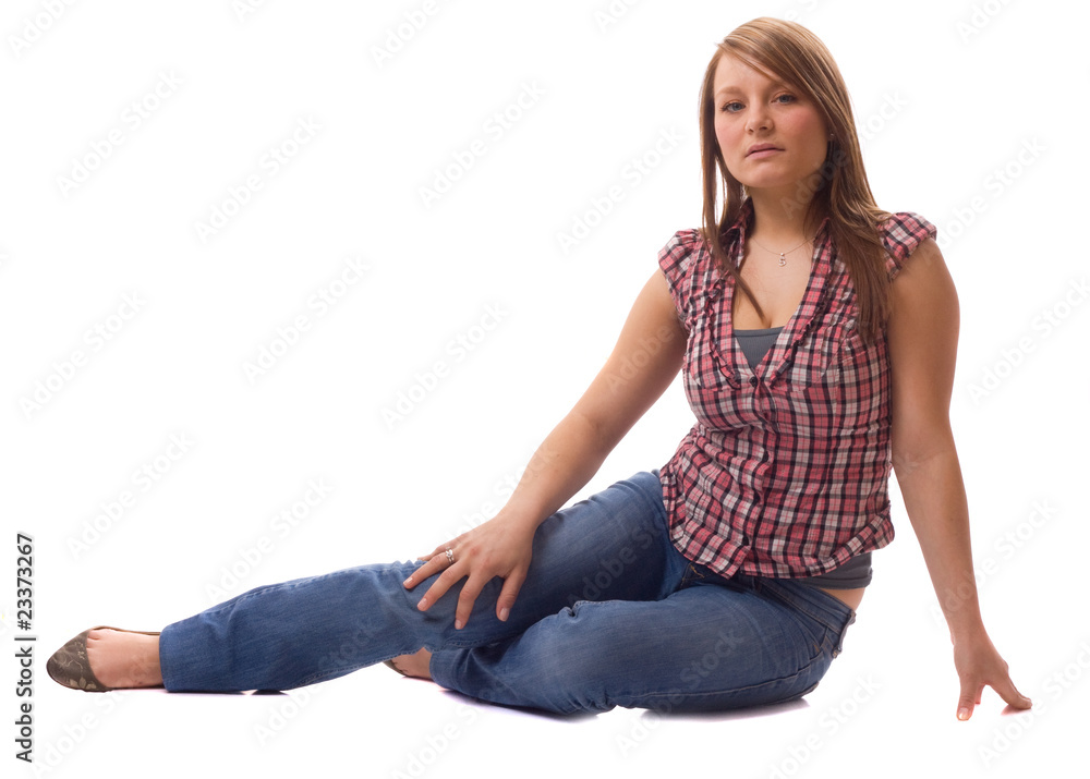 young women isolated on a white background. young women isolated on a white background.