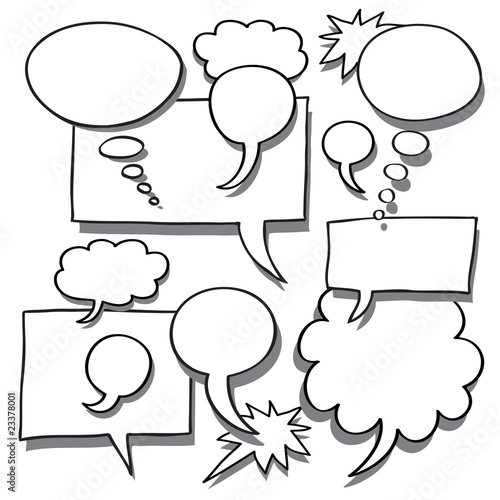 Comics Word and Thought Bubbles