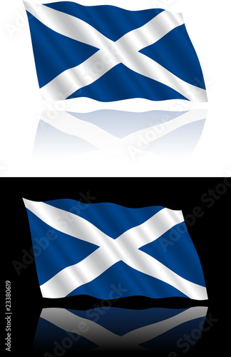 Scottish Flag Flowing