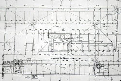 A detail closeup view of floor plan drawing.
