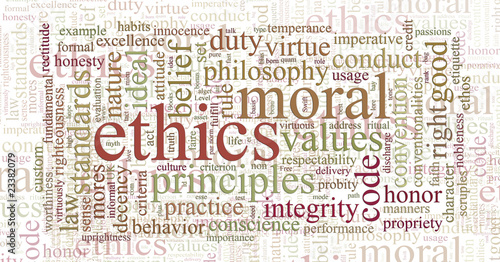 ethics and principles word cloud