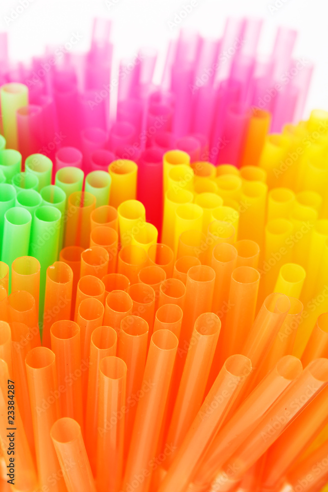 Colour straws for cocktail