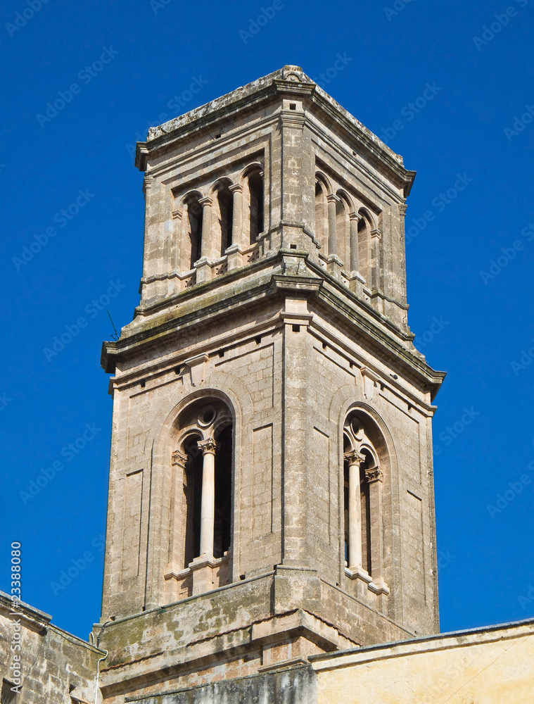 Belltower St. John the Baptist Mother Church. Fasano. Apulia.