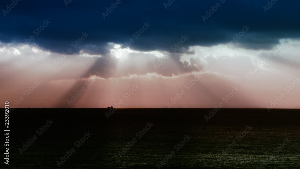 Surreal colors of sea and sky. HD 1080p. Surreal colors of sea and sky. HD 1080p.