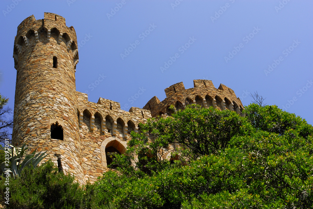 castle Sant Joan in Lloret De Mar, Costa Brava,Catalonia,Spain