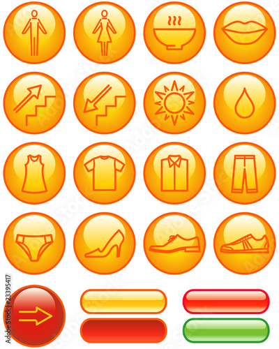 Vector Icons Set - Shopping center signs pictograms