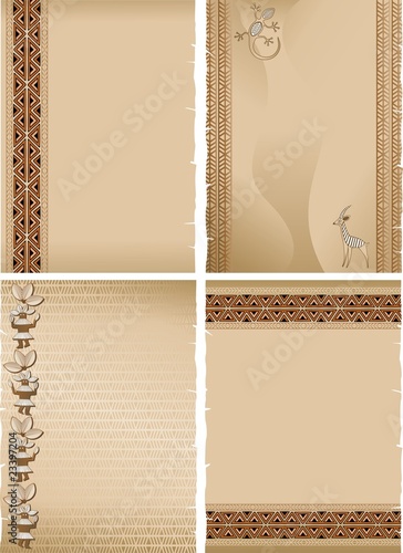 Africa Decorazione-African Art Background-Vector