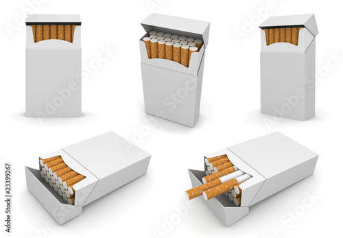 5 packs of cigarettes 6000px template photo