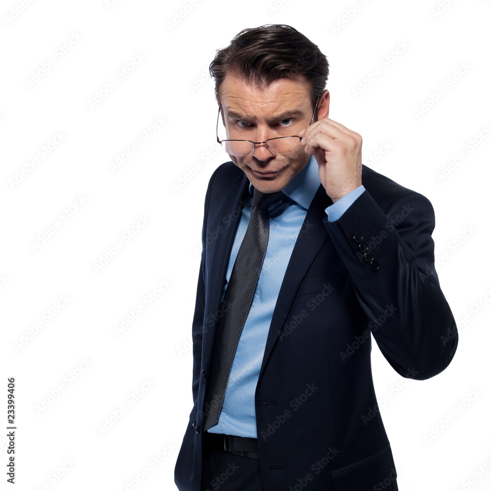Man Portrait intellectual holding glasses Man Portrait intellectual holding glasses
