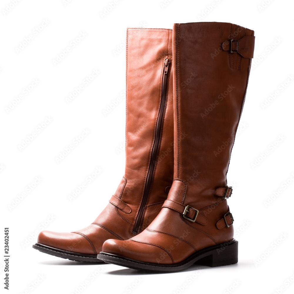 pair of brown boots pair of brown boots