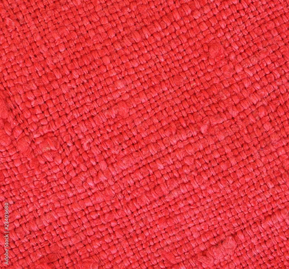 Close up of Red Textured Fabric