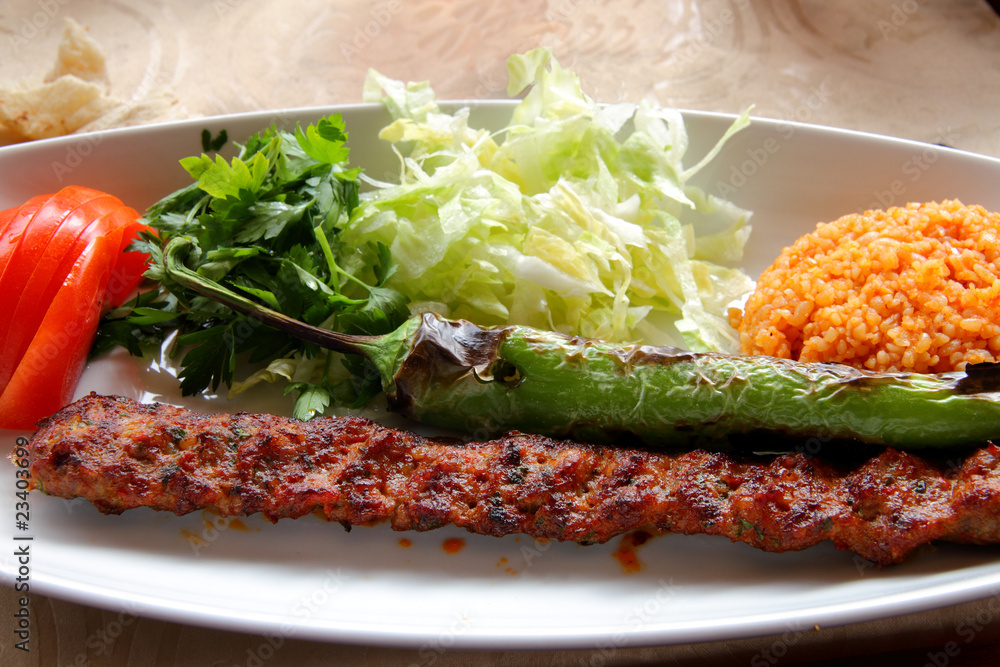 Adana Kebab with dressing