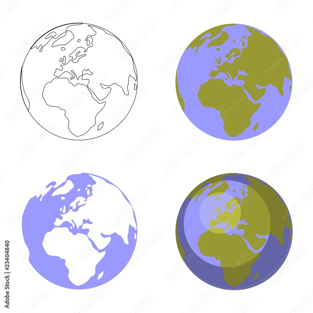 Earth globe set 001